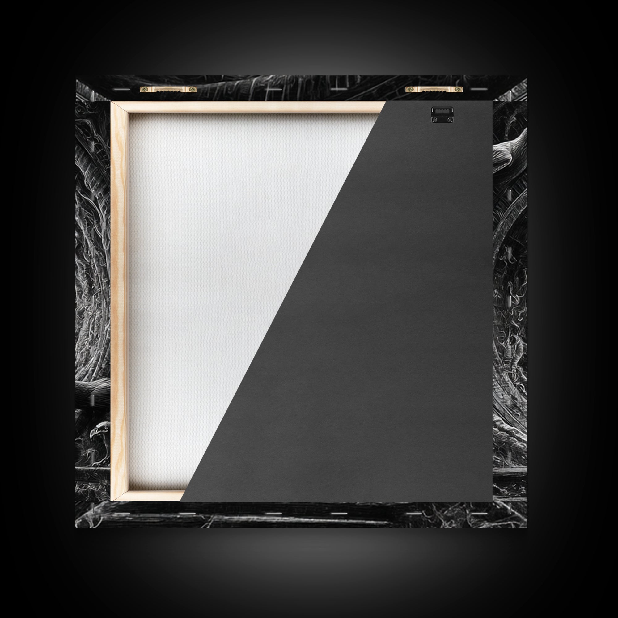 The Silent Schoolhouse, Biomechanical Horror Art, Square Wall Art, Macabre Wall Art, Canvas Print, Halloween Wall Art, Statement Wall Art