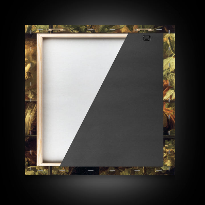 The Cemetery Greenhouse, Danse Macabre Art, Square Wall Art, Macabre Wall Art, Framed Canvas Print, Halloween Wall Art