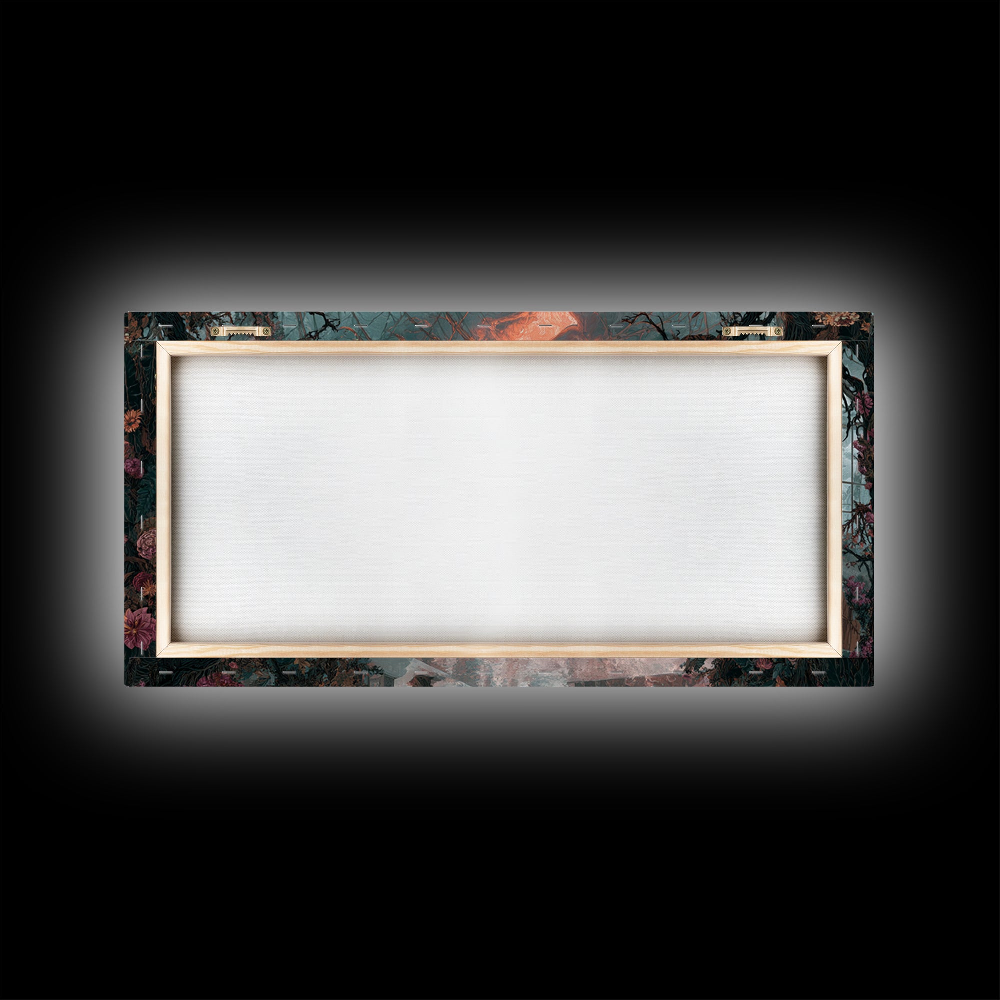 The Cemetery Greenhouse, Apocalyptic Romantic Art, Wide Panoramic Art, Macabre Wall Art, Canvas Print, Halloween Wall Art
