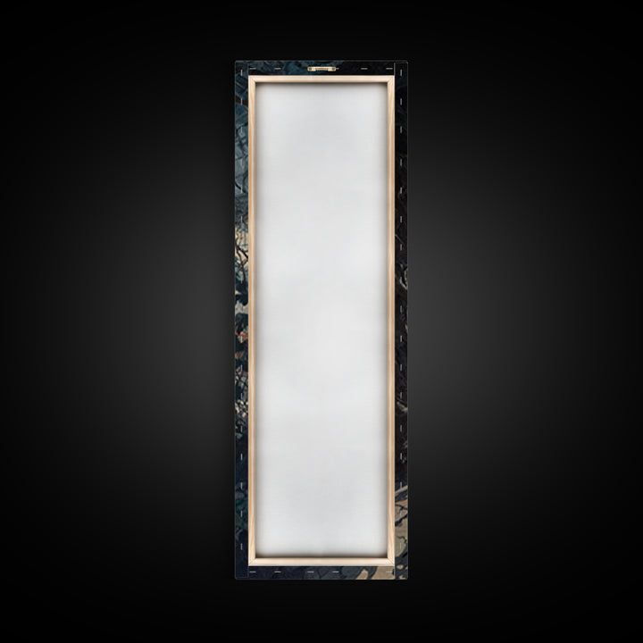 The Cemetery Greenhouse, Dark Symbolist Art, Tall Narrow Wall Art, Dark Halloween Decor, Framed Canvas Print, Halloween Wall Art