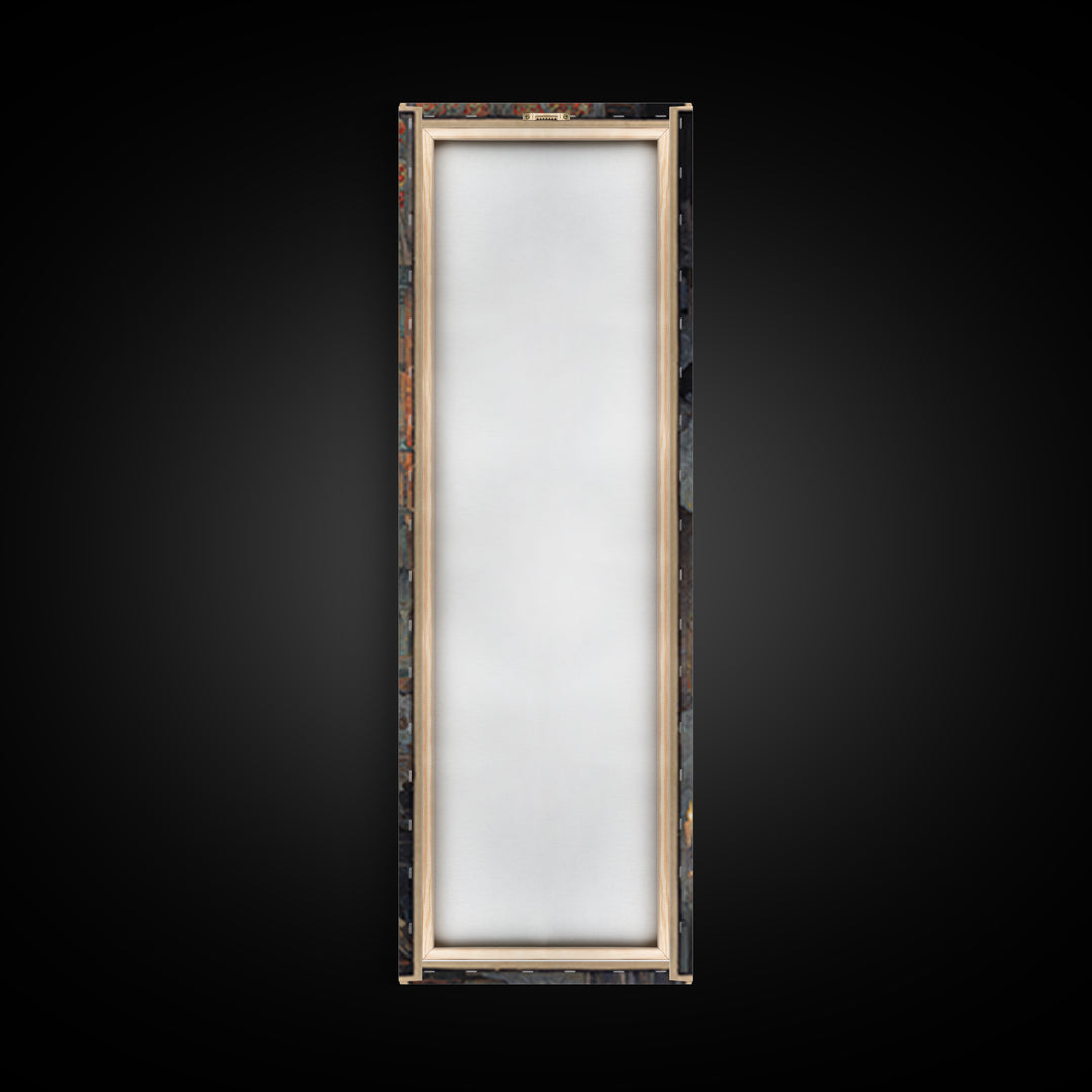 The Ghost Wedding, Stained Glass Gothic Art, Tall Narrow Wall Art, Gothic Horror Wall Art, Canvas Print, Halloween Wall Art