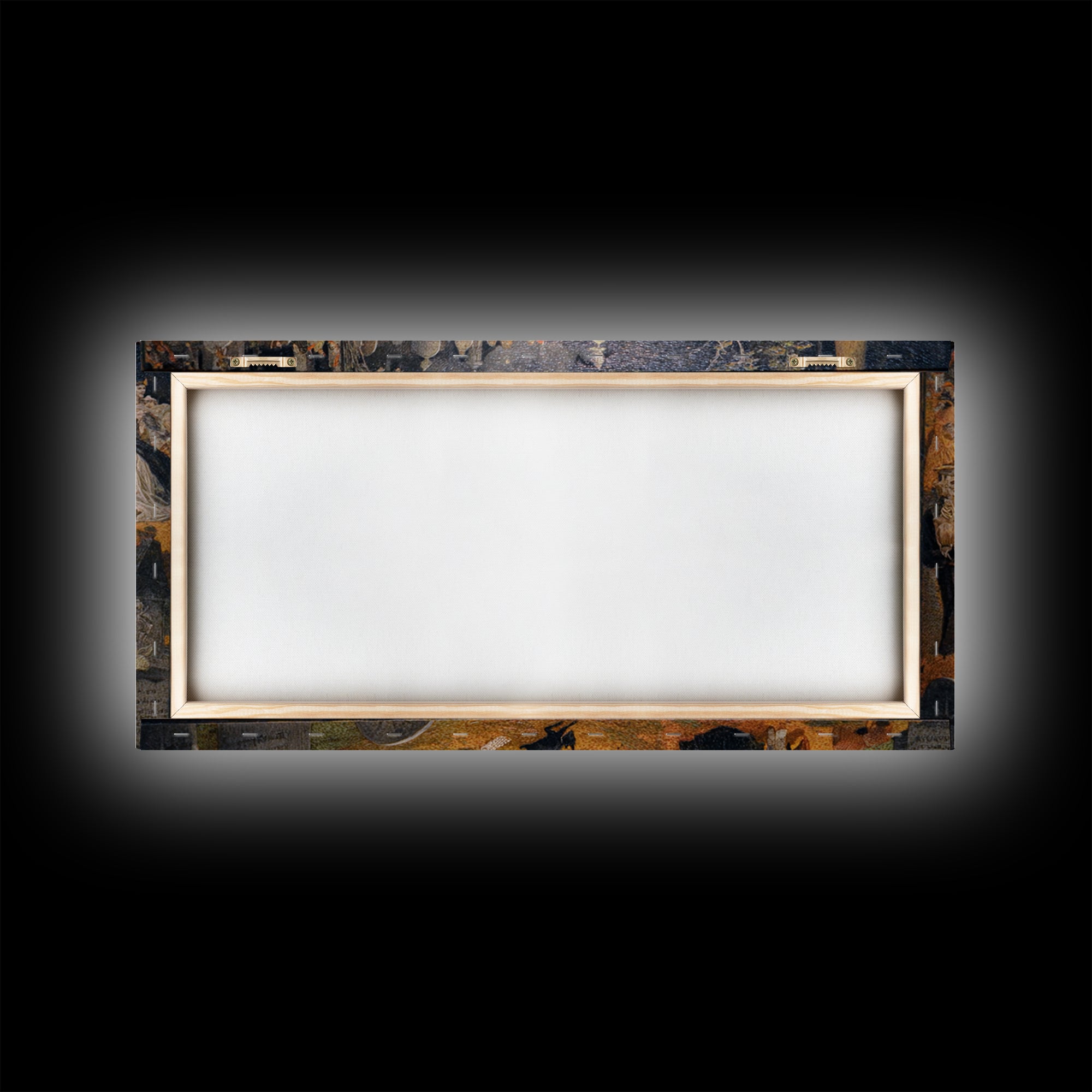 The Graveyard Dance, Danse Macabre Art, Wide Panoramic Art, Macabre Wall Art, Canvas Print, Halloween Wall Art