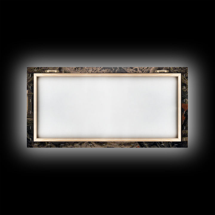 The Graveyard Dance, Gothic Nightmare Art, Wide Panoramic Art, Gothic Horror Wall Art, Canvas Print, Halloween Wall Art