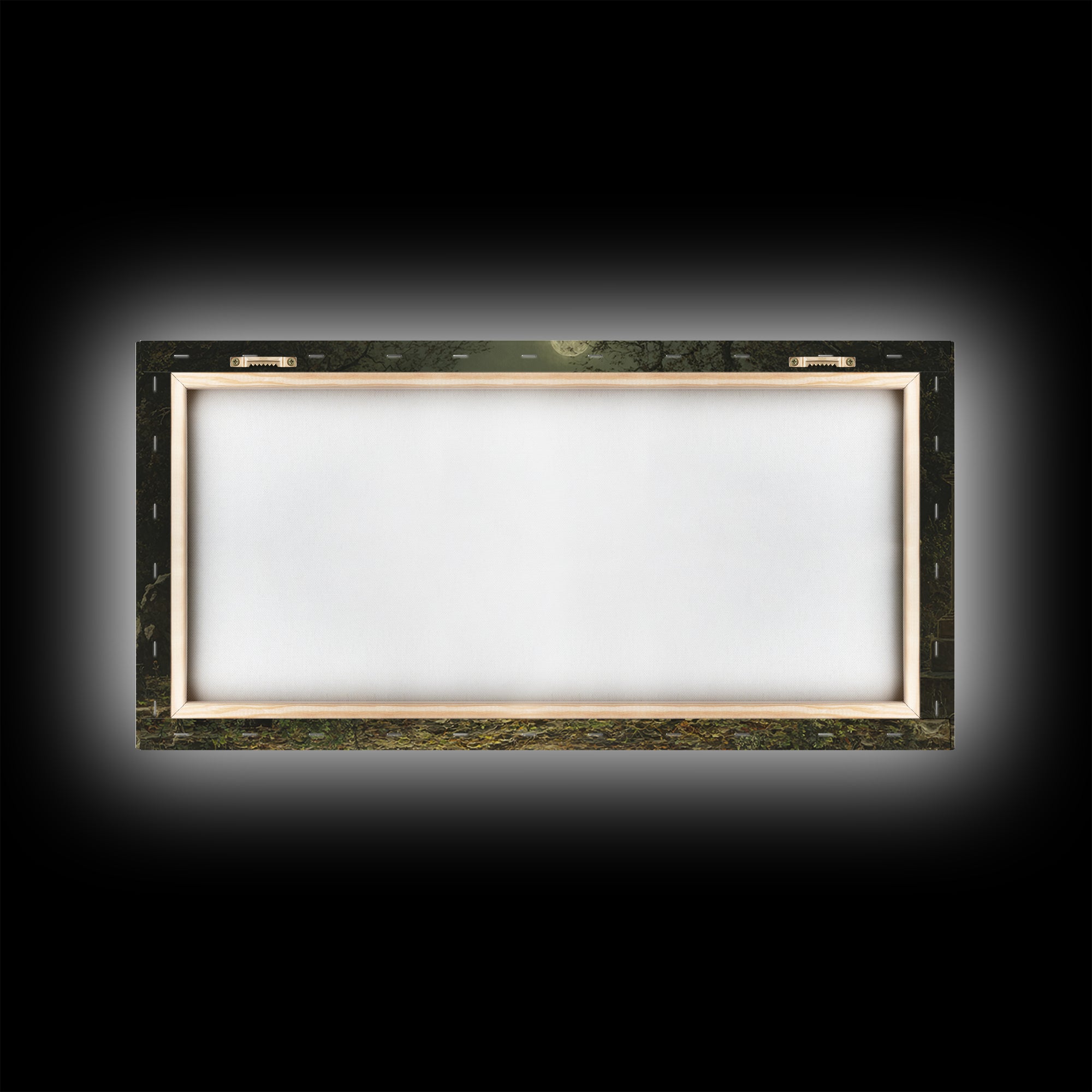 The Graveyard Dance, Ornate Symbolist Art, Wide Panoramic Art, Dark Fantasy Wall Art, Canvas Print, Halloween Wall Art