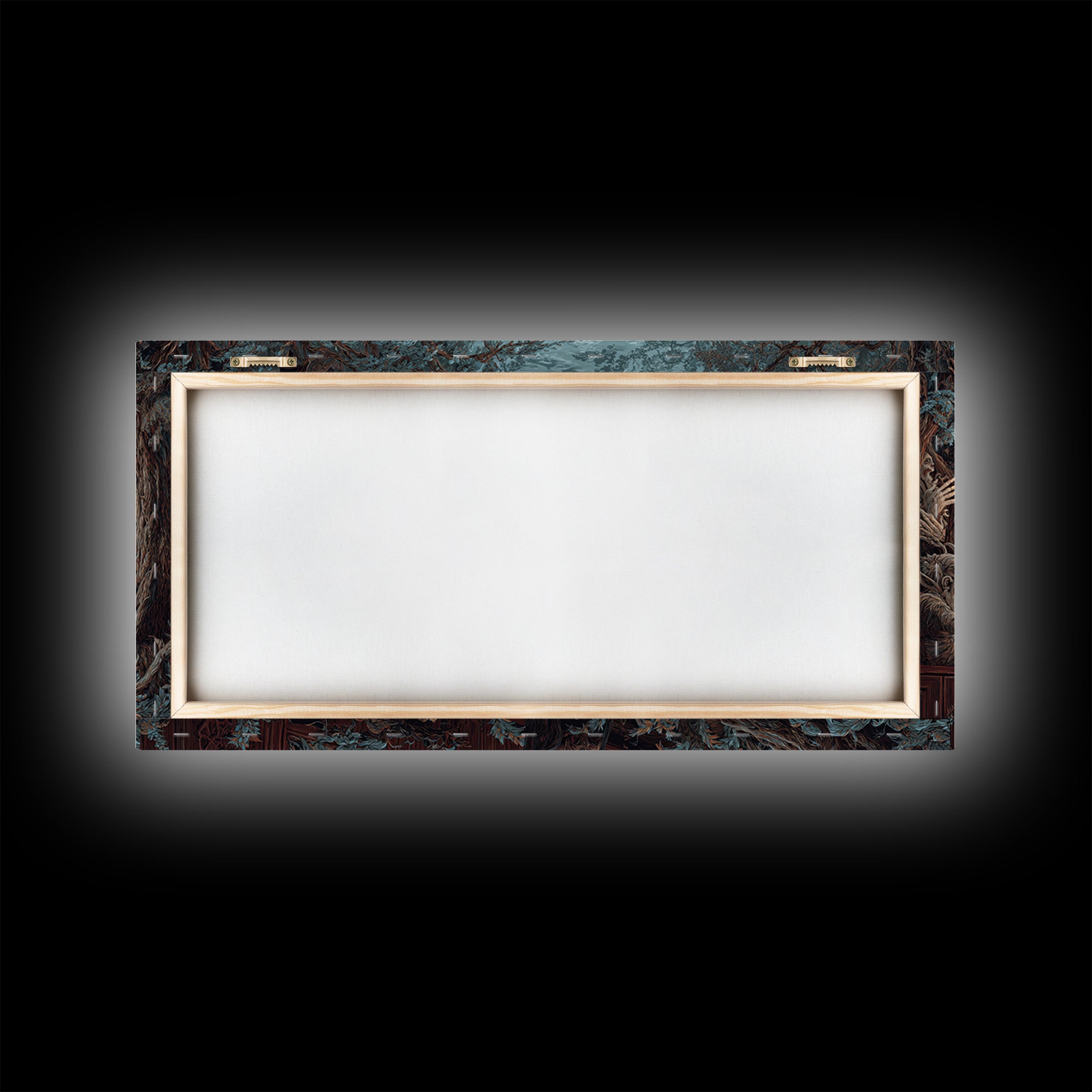 The Haunted Hayride, Medieval Grotesque Art, Wide Panoramic Art, Macabre Wall Art, Framed Canvas Print, Halloween Wall Art