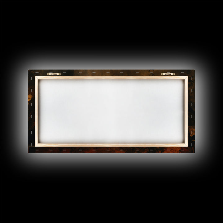The Haunted Hayride, Dark Symbolist Art, Wide Panoramic Art, Dark Fantasy Wall Art, Canvas Print, Halloween Wall Art