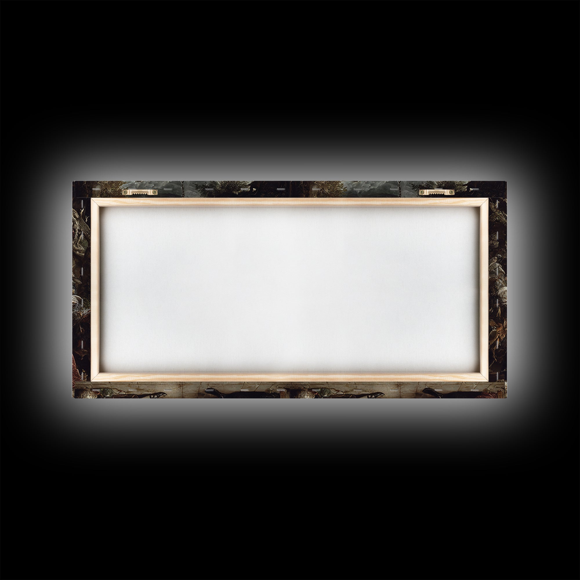 The Vampire Banquet, Baroque Witchcraft Art, Wide Panoramic Art, Dark Fantasy Wall Art, Framed Canvas Print, Halloween Wall Art