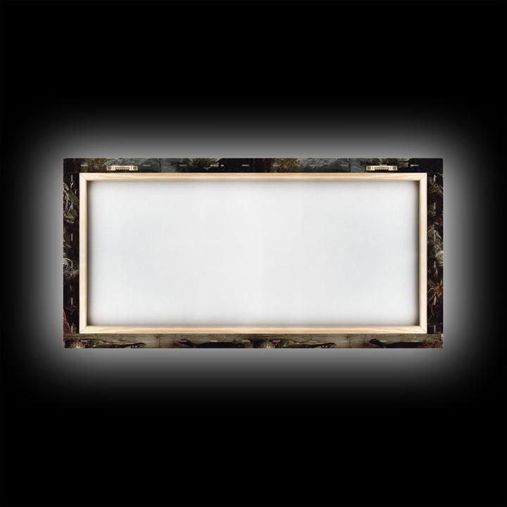 The Vampire Banquet, Baroque Witchcraft Art, Wide Panoramic Art, Dark Fantasy Wall Art, Framed Canvas Print, Halloween Wall Art