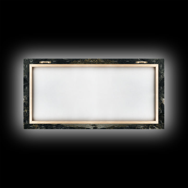 The Vampire Banquet, Visionary Gothic Art, Wide Panoramic Art, Dark Fantasy Wall Art, Canvas Print, Halloween Wall Art