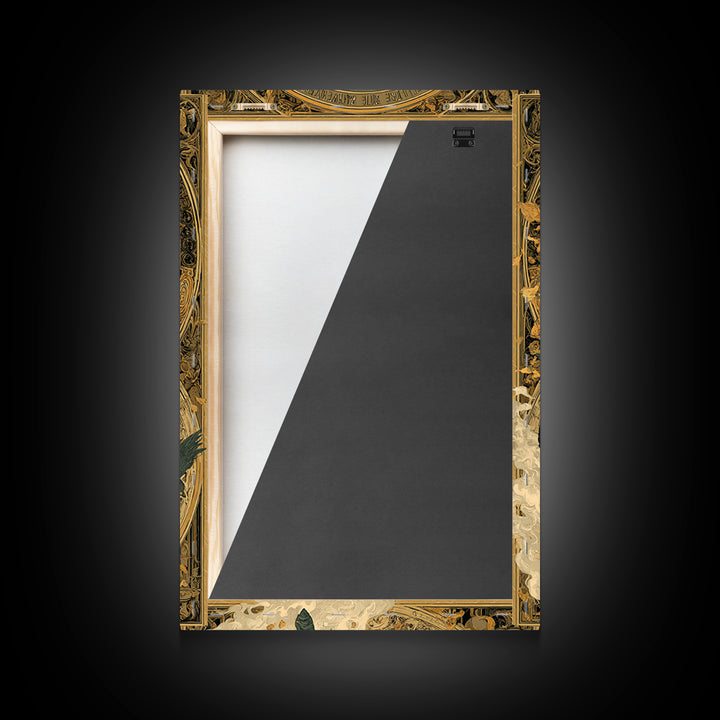 The Thirteenth Bell, Symbolist Death Art, Vertical Wall Art, Dark Fantasy Wall Art, Framed Canvas Print, Halloween Wall Art