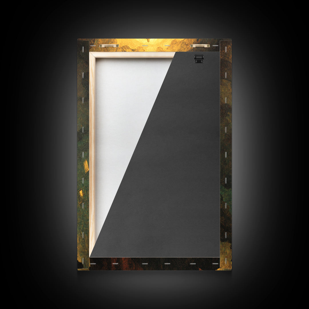 The Thirteenth Bell, Dark Symbolist Art, Vertical Wall Art, Dark Halloween Decor, Framed Canvas Print, Halloween Wall Art