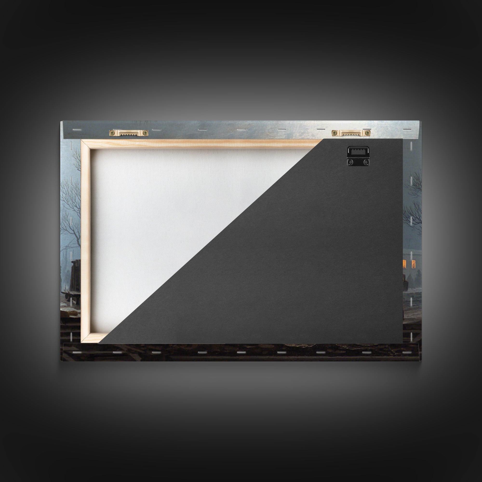 The Ghost Train Arrival, Romantic Gothic Landscape, Landscape Wall Art, Dark Halloween Decor, Canvas Print, Halloween Wall Art