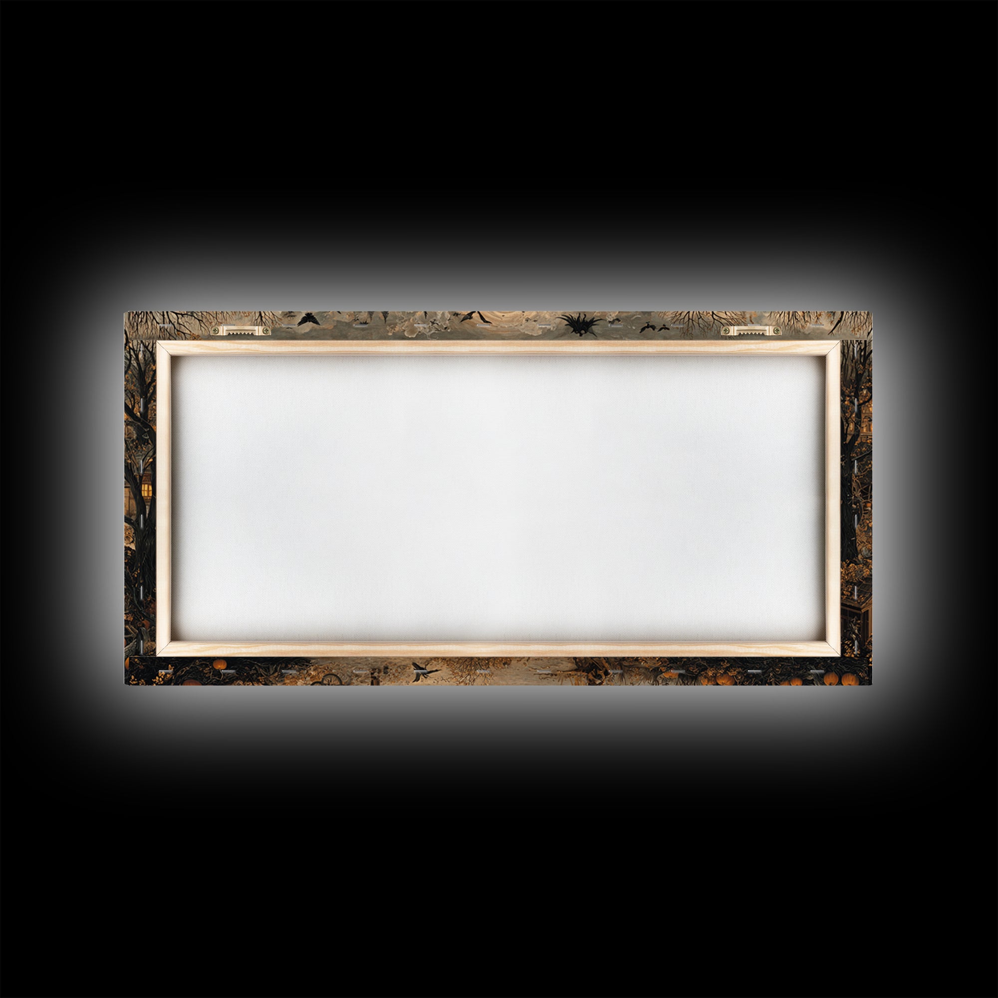 The First Frost Awakening, Northern Renaissance Horror, Wide Panoramic Art, Dark Fantasy Wall Art, Framed Canvas Print