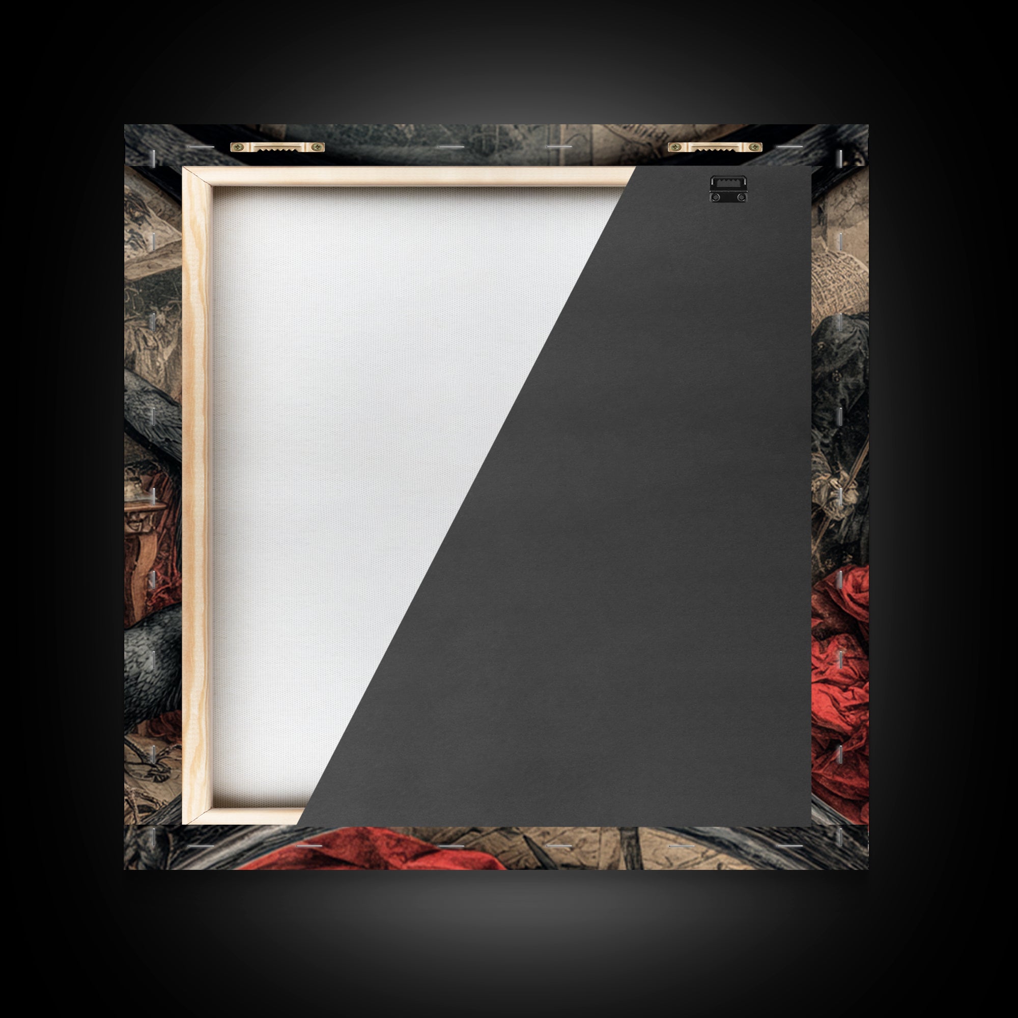 The Cursed Mirror, Danse Macabre Art, Square Wall Art, Macabre Wall Art, Canvas Print, Halloween Wall Art