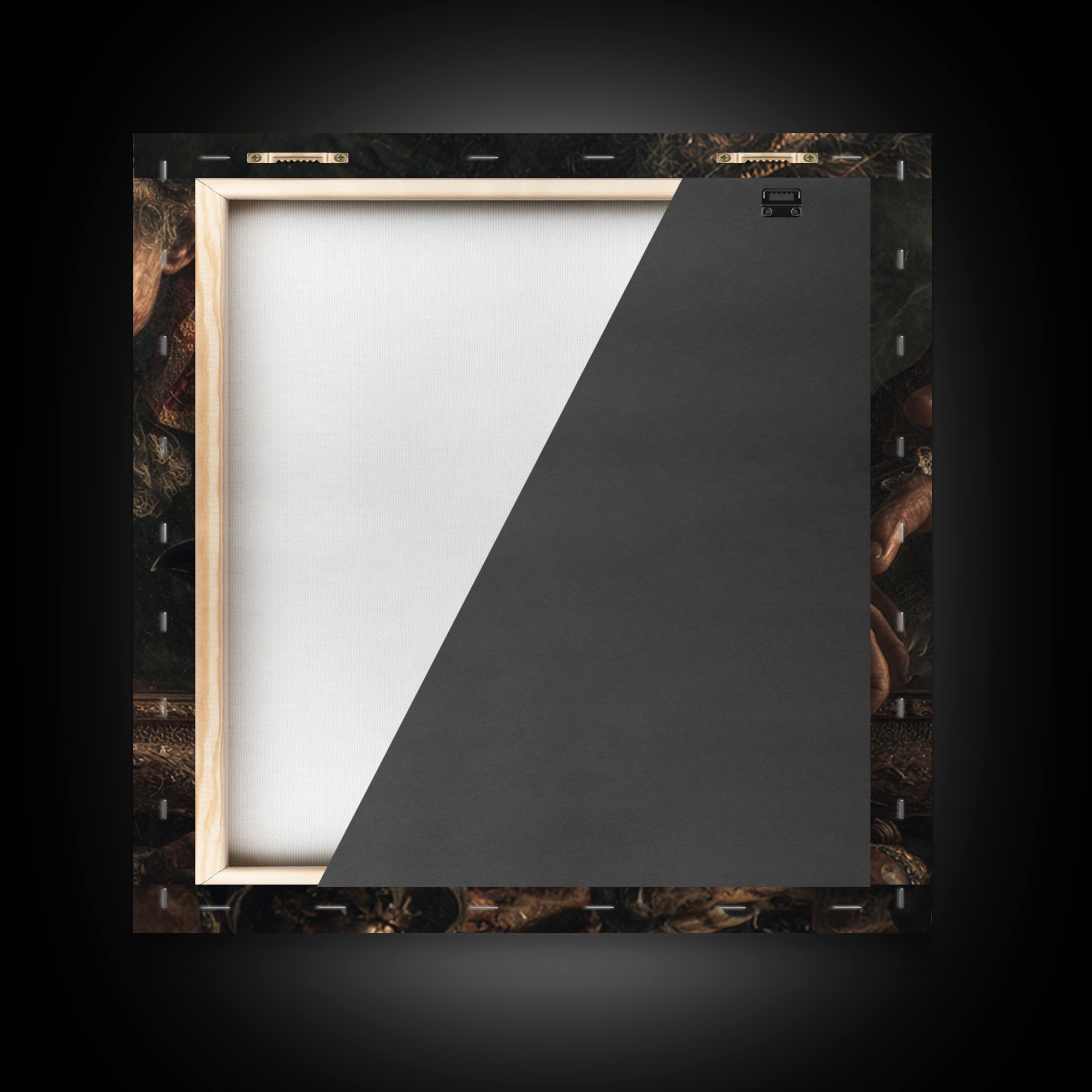 The Cursed Mirror, Baroque Witchcraft Art, Square Wall Art, Macabre Wall Art, Canvas Print, Halloween Wall Art, Gothic Home Decor