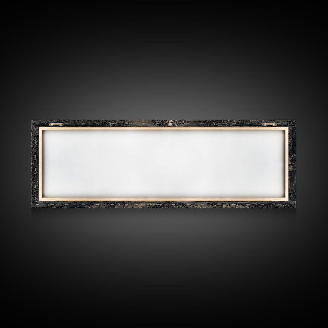 The Cursed Mirror, Dark Romantic Horror Art, Extra Wide Wall Art, Gothic Horror Wall Art, Canvas Print, Halloween Wall Art