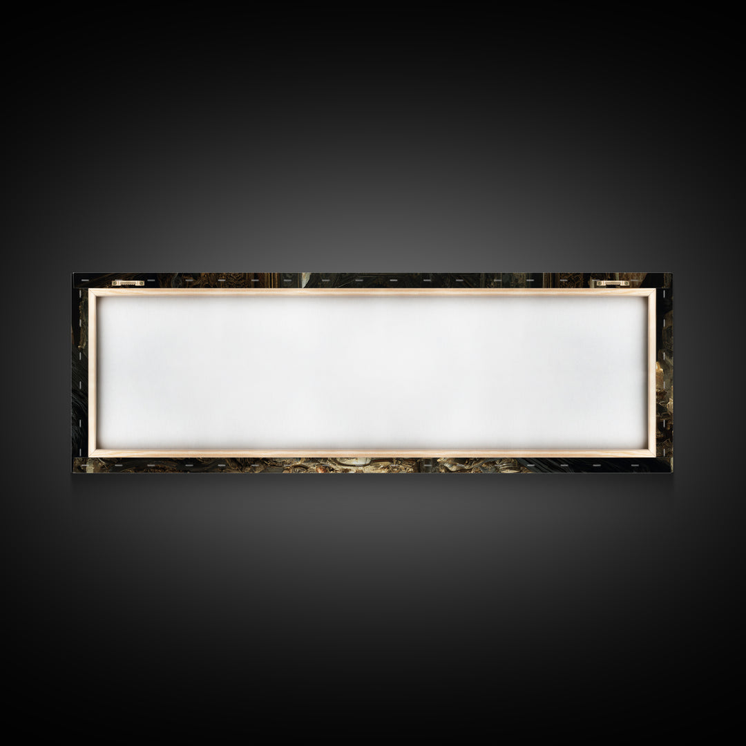 The Cursed Mirror, Ornate Symbolist Art, Extra Wide Wall Art, Macabre Wall Art, Framed Canvas Print, Halloween Wall Art