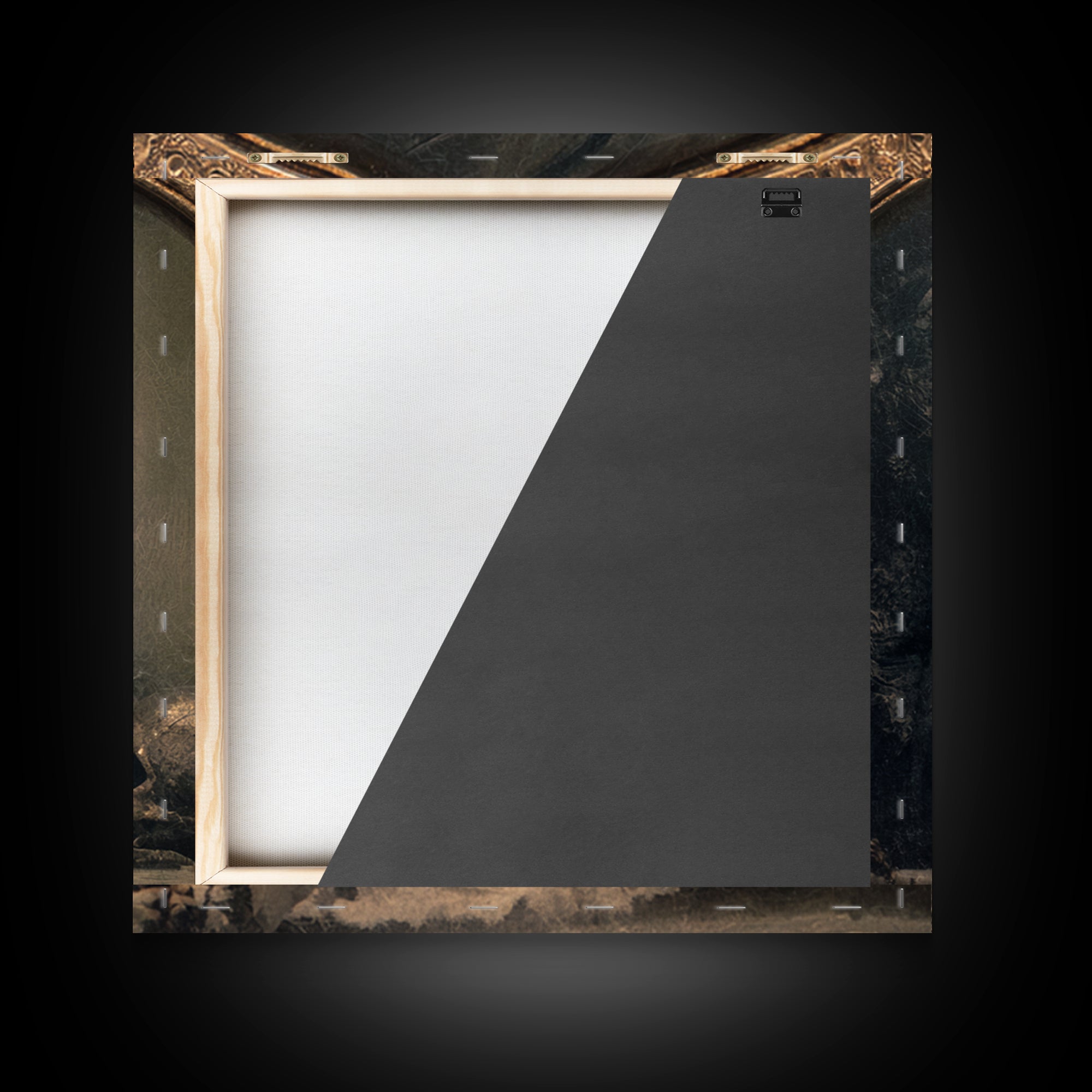 The Cursed Mirror, Dark Symbolist Art, Square Wall Art, Macabre Wall Art, Canvas Print, Halloween Wall Art, Collectible Wall Decor