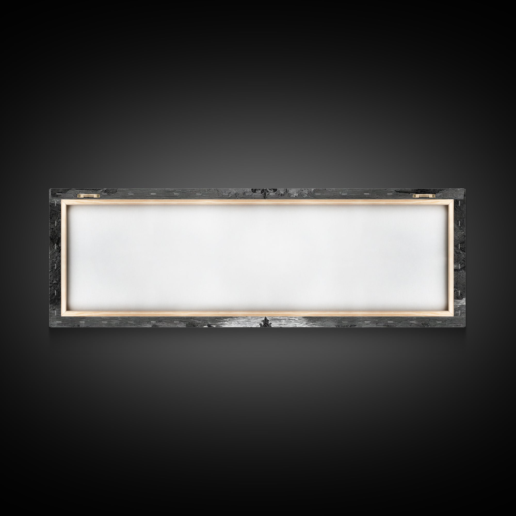 The Cursed Mirror, Expressionist Nightmare Art, Extra Wide Wall Art, Macabre Wall Art, Framed Canvas Print, Halloween Wall Art