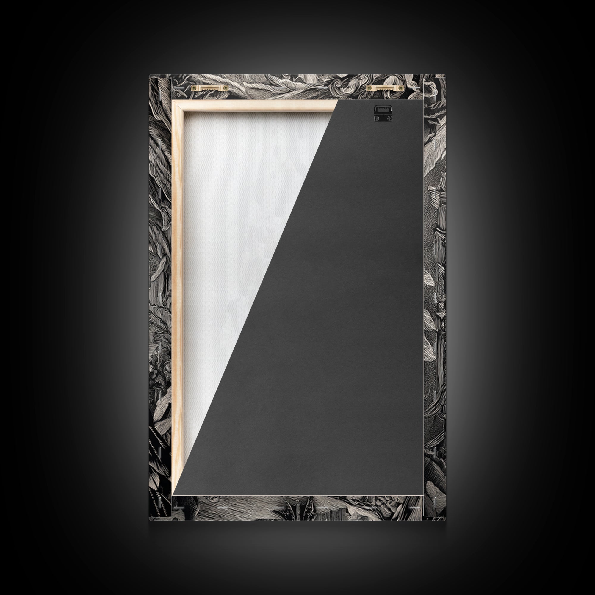 The Cursed Mirror, Victorian Macabre Art, Vertical Wall Art, Dark Halloween Decor, Framed Canvas Print, Halloween Wall Art