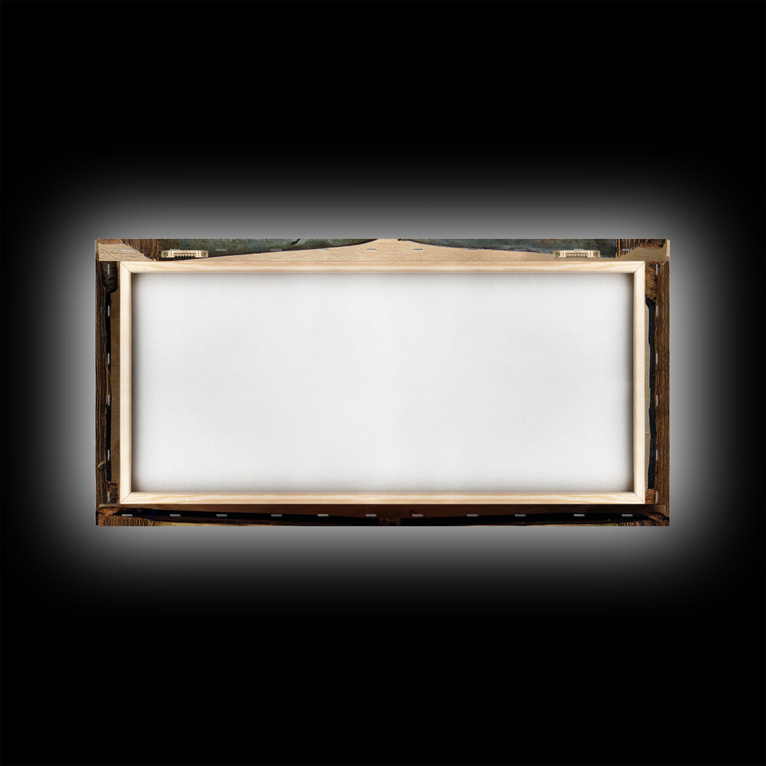 The Living Spellbook, Northern Renaissance Horror, Wide Panoramic Art, Macabre Wall Art, Canvas Print, Halloween Wall Art