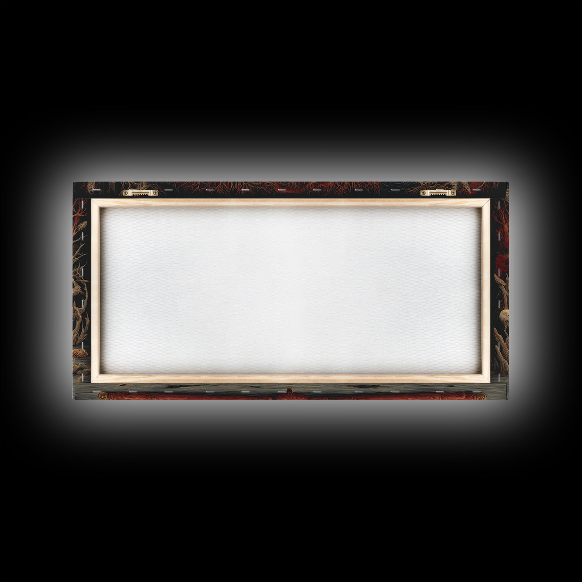 The Living Spellbook, Expressionist Nightmare Art, Wide Panoramic Art, Dark Fantasy Wall Art, Canvas Print, Halloween Wall Art