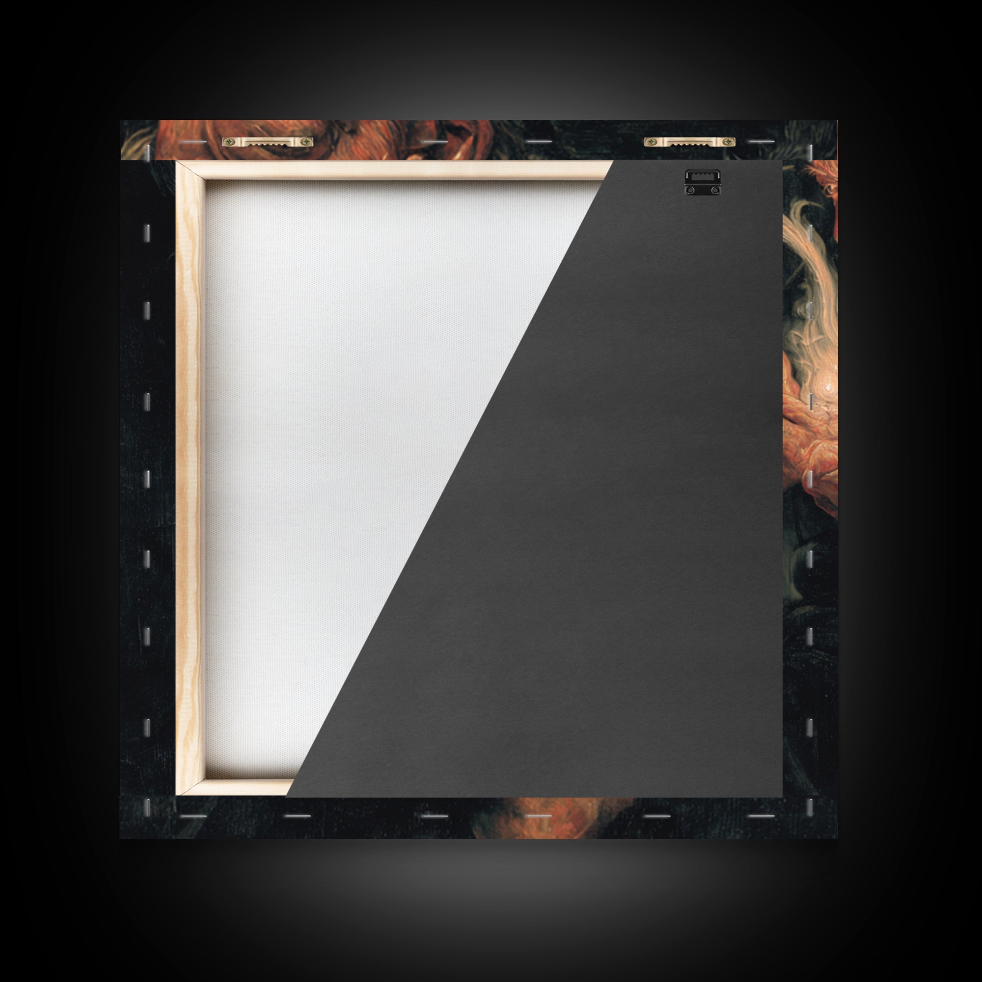 The Black Wax Candle, Dark Renaissance Art, Square Wall Art, Macabre Wall Art, Canvas Print, Halloween Wall Art