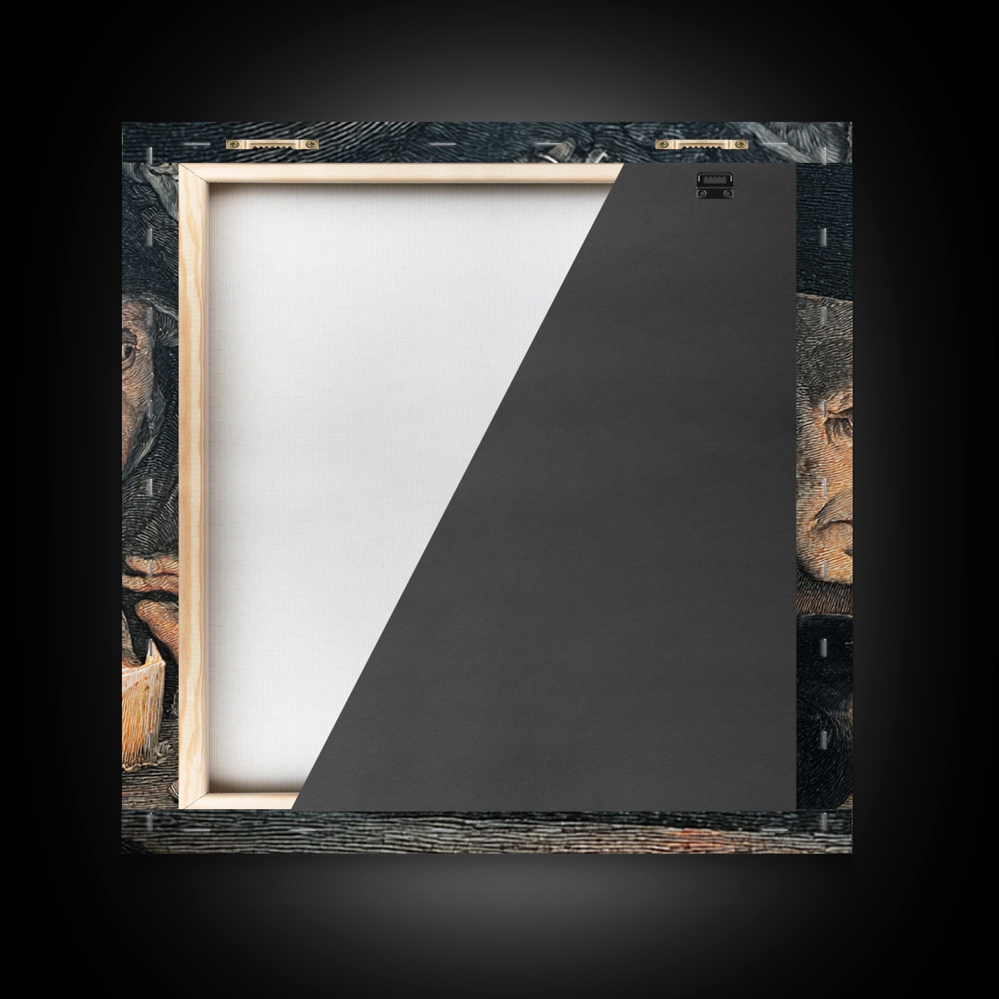 The Black Wax Candle, Danse Macabre Art, Square Wall Art, Dark Halloween Decor, Framed Canvas Print, Halloween Wall Art
