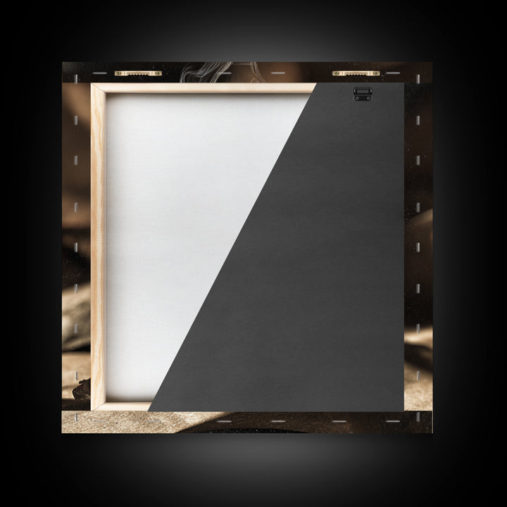 The Black Wax Candle, Decadent Gothic Art, Square Wall Art, Gothic Horror Wall Art, Framed Canvas Print, Halloween Wall Art