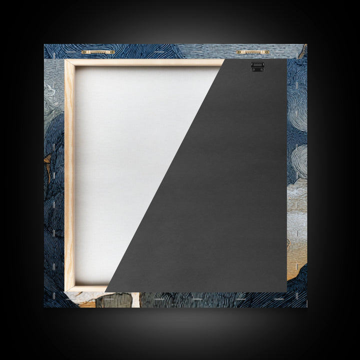 The Black Wax Candle, Symbolist Death Art, Square Wall Art, Dark Halloween Decor, Canvas Print, Halloween Wall Art