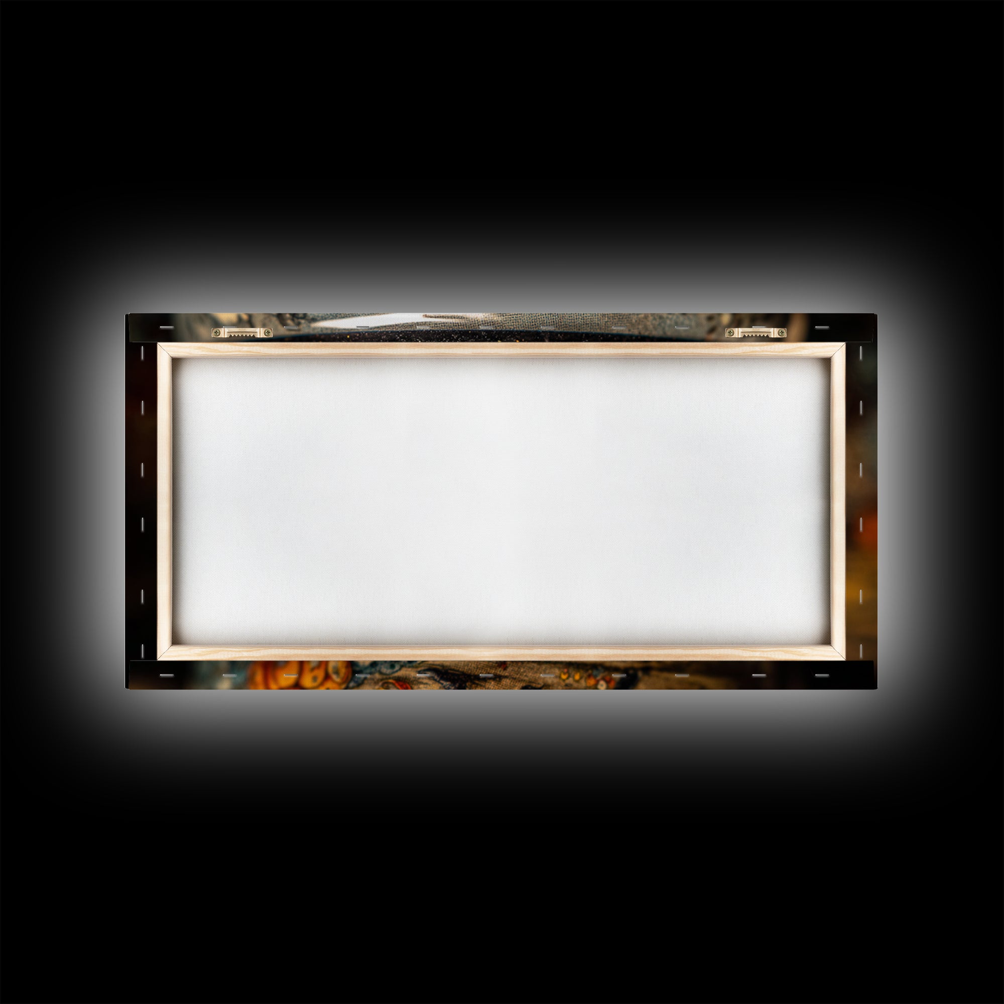 The Bottled Ghost, Grotesque Carnival Art, Wide Panoramic Art, Gothic Horror Wall Art, Framed Canvas Print, Halloween Wall Art