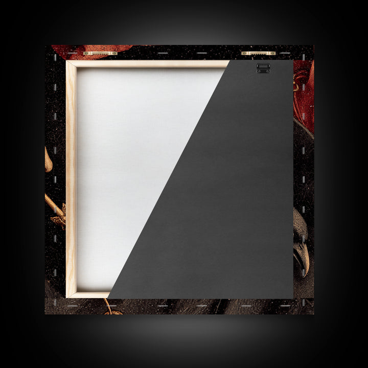 The Coffin Key, Danse Macabre Art, Square Wall Art, Dark Fantasy Wall Art, Canvas Print, Halloween Wall Art