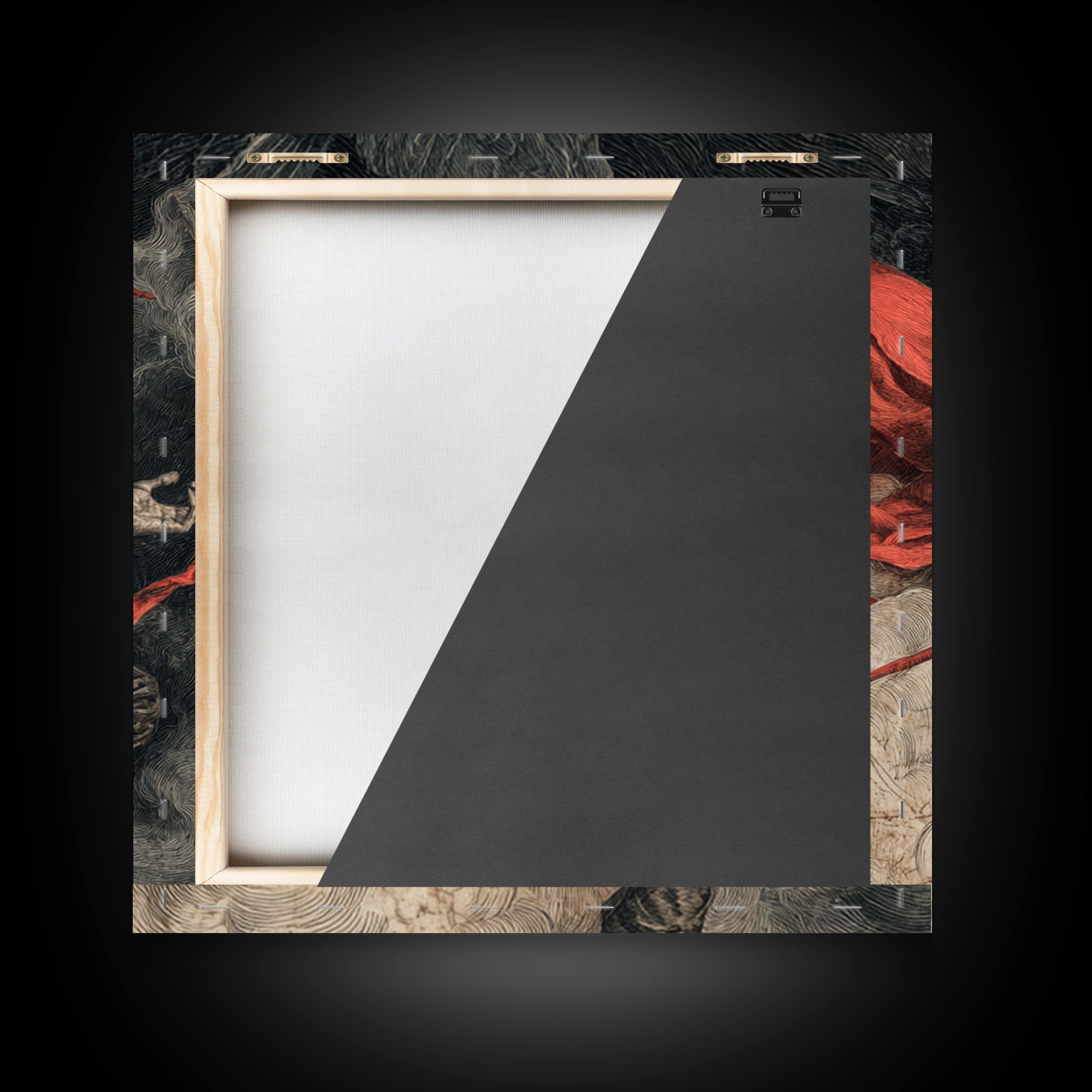 The Coffin Key, Gothic Nightmare Art, Square Wall Art, Dark Fantasy Wall Art, Framed Canvas Print, Halloween Wall Art