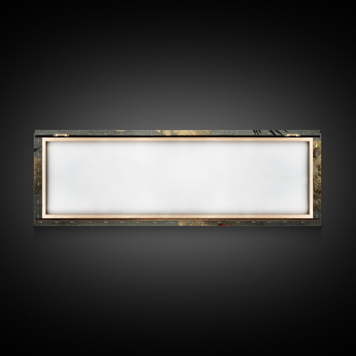 The Coffin Key, Visionary Gothic Art, Extra Wide Wall Art, Macabre Wall Art, Framed Canvas Print, Halloween Wall Art