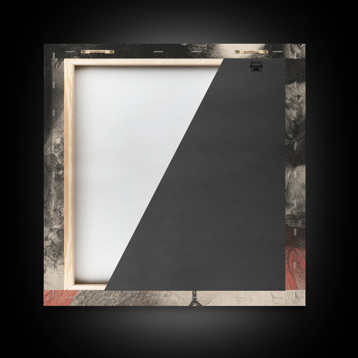 The Coffin Key, Symbolist Dream Art, Square Wall Art, Dark Fantasy Wall Art, Canvas Print, Halloween Wall Art, Dark Fantasy Art