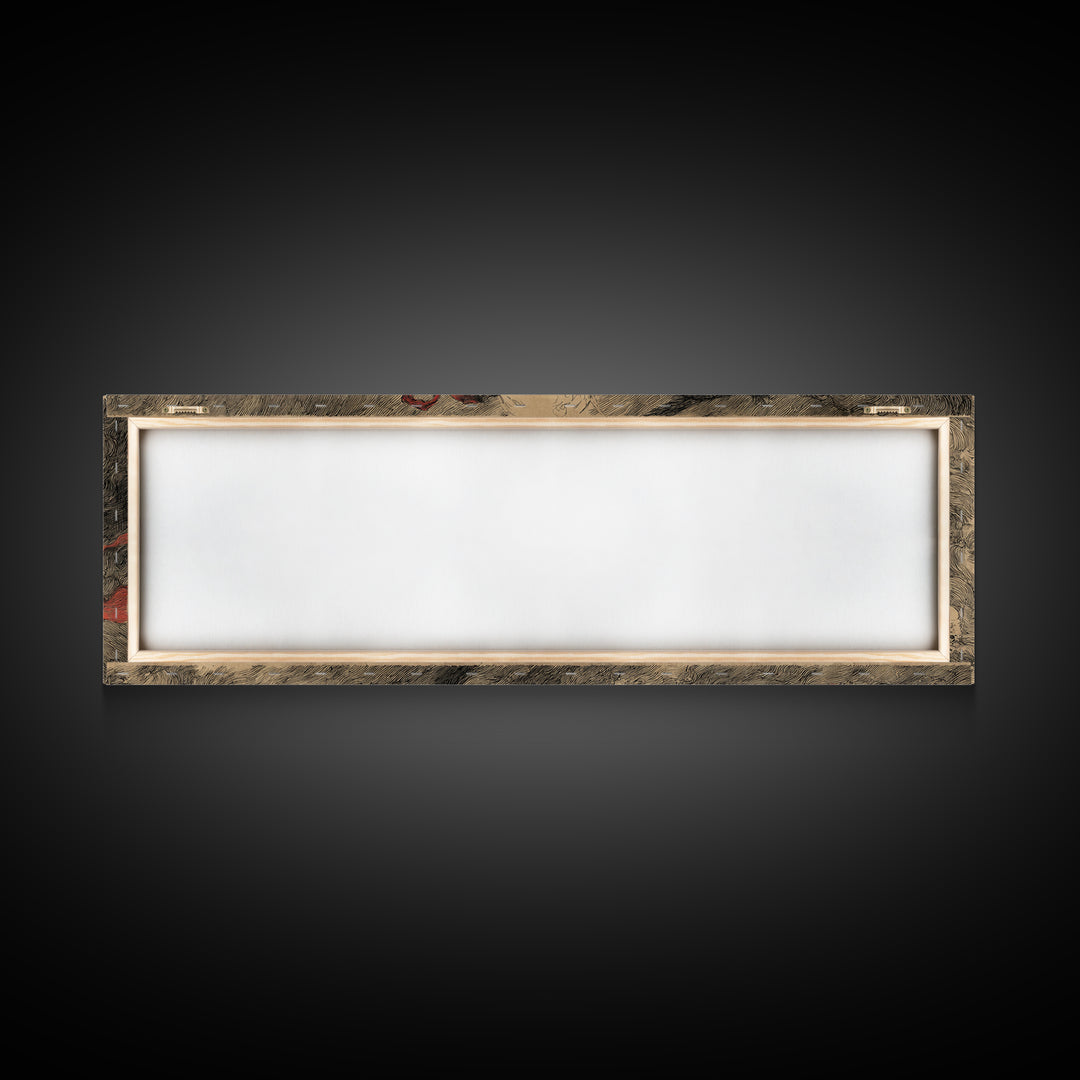 The Coffin Key, Expressionist Nightmare Art, Extra Wide Wall Art, Dark Halloween Decor, Framed Canvas Print, Halloween Wall Art
