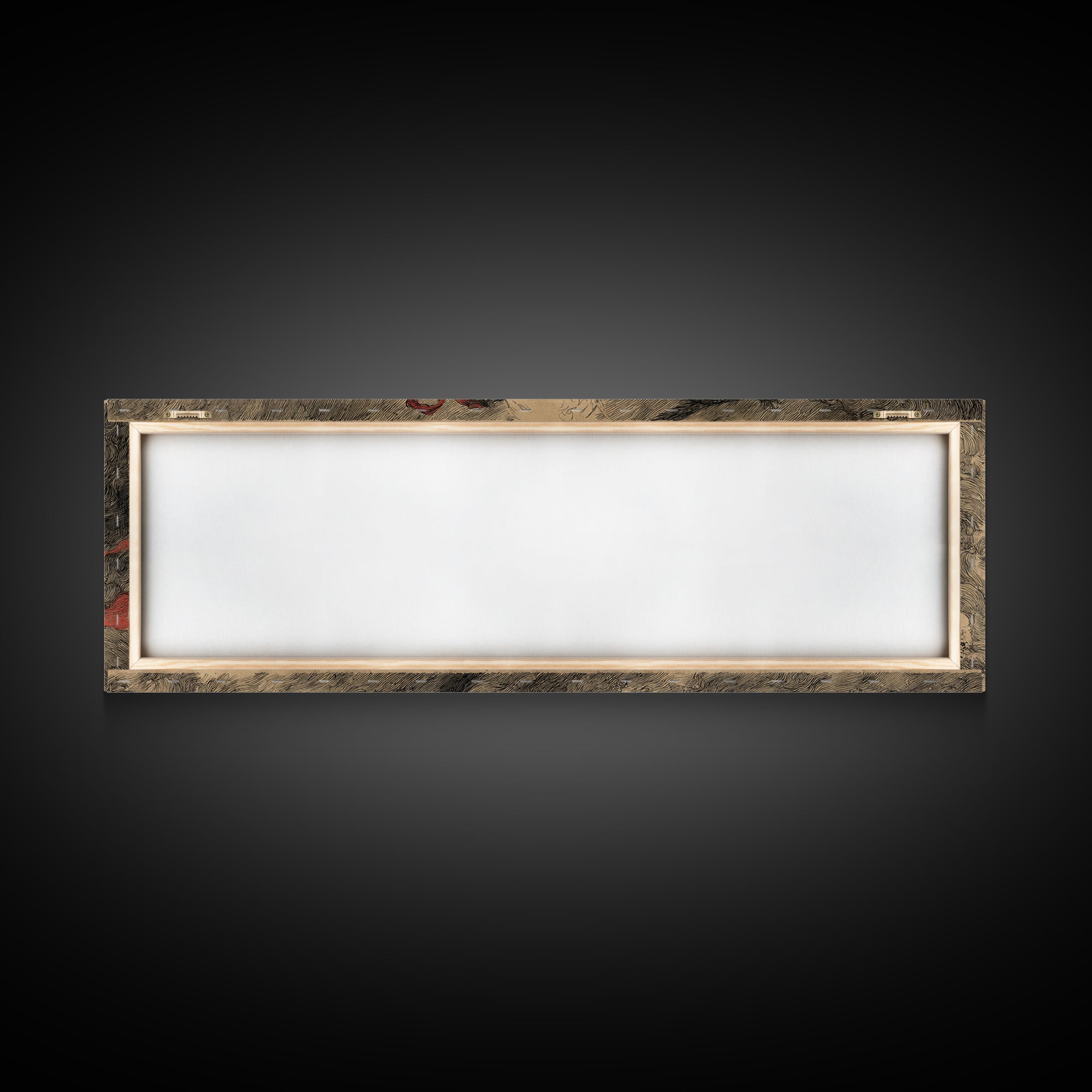 The Coffin Key, Expressionist Nightmare Art, Extra Wide Wall Art, Dark Halloween Decor, Framed Canvas Print, Halloween Wall Art