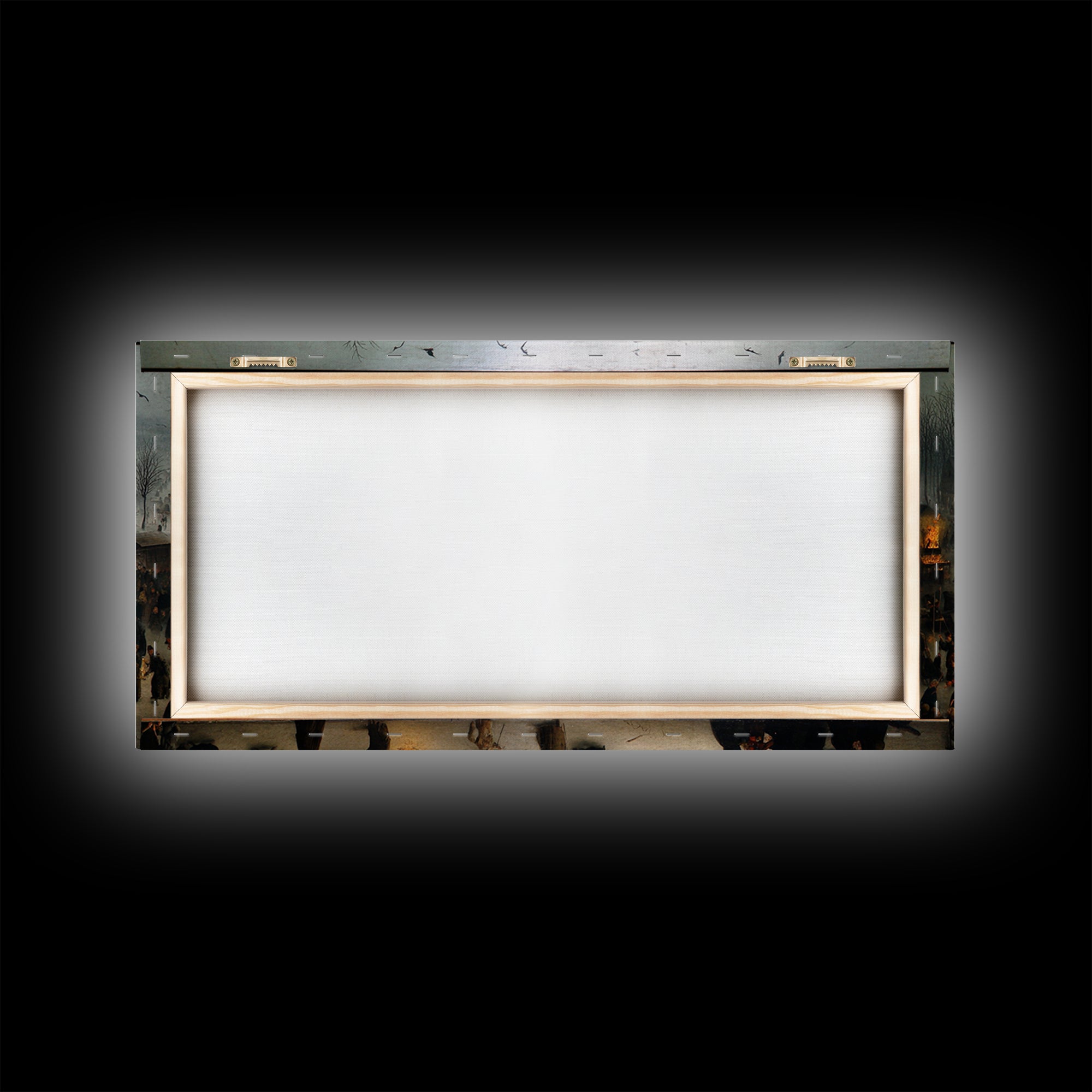 The Antique Spirit Board, Northern Renaissance Horror, Wide Panoramic Art, Dark Halloween Decor, Framed Canvas Print
