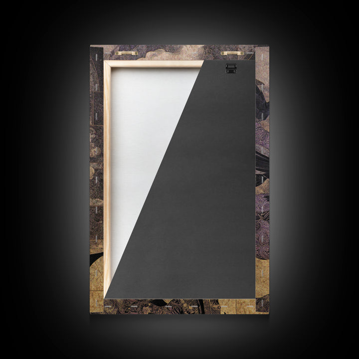 The Antique Spirit Board, Stained Glass Gothic Art, Vertical Wall Art, Dark Fantasy Wall Art, Canvas Print, Halloween Wall Art