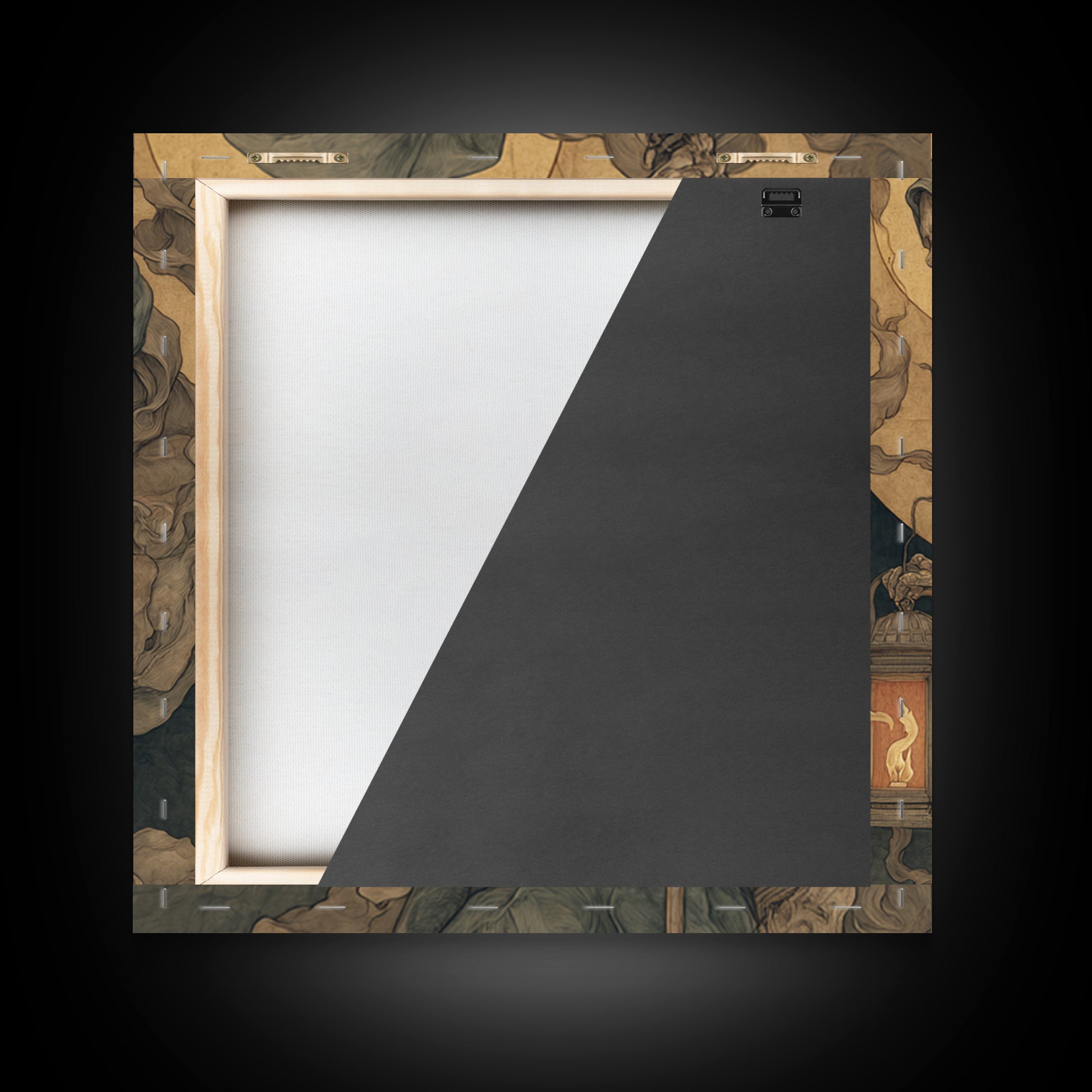 The Bone-Handled Lantern, Dark Renaissance Art, Square Wall Art, Dark Fantasy Wall Art, Canvas Print, Halloween Wall Art