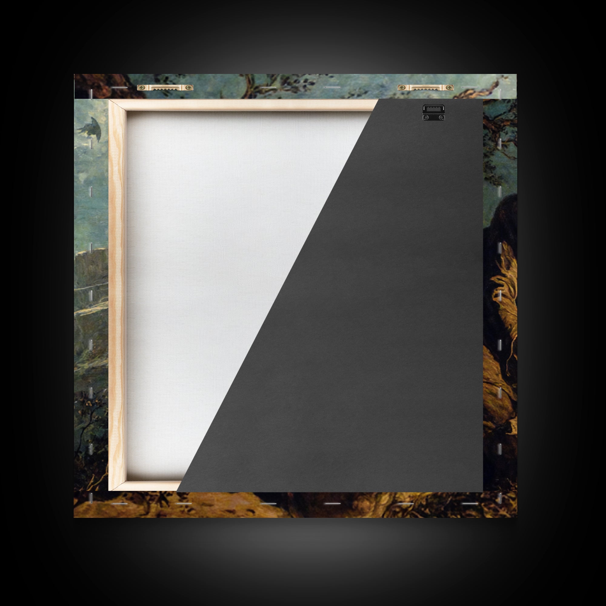 The Bone-Handled Lantern, Baroque Witchcraft Art, Square Wall Art, Macabre Wall Art, Canvas Print, Halloween Wall Art, Horror Wall Art