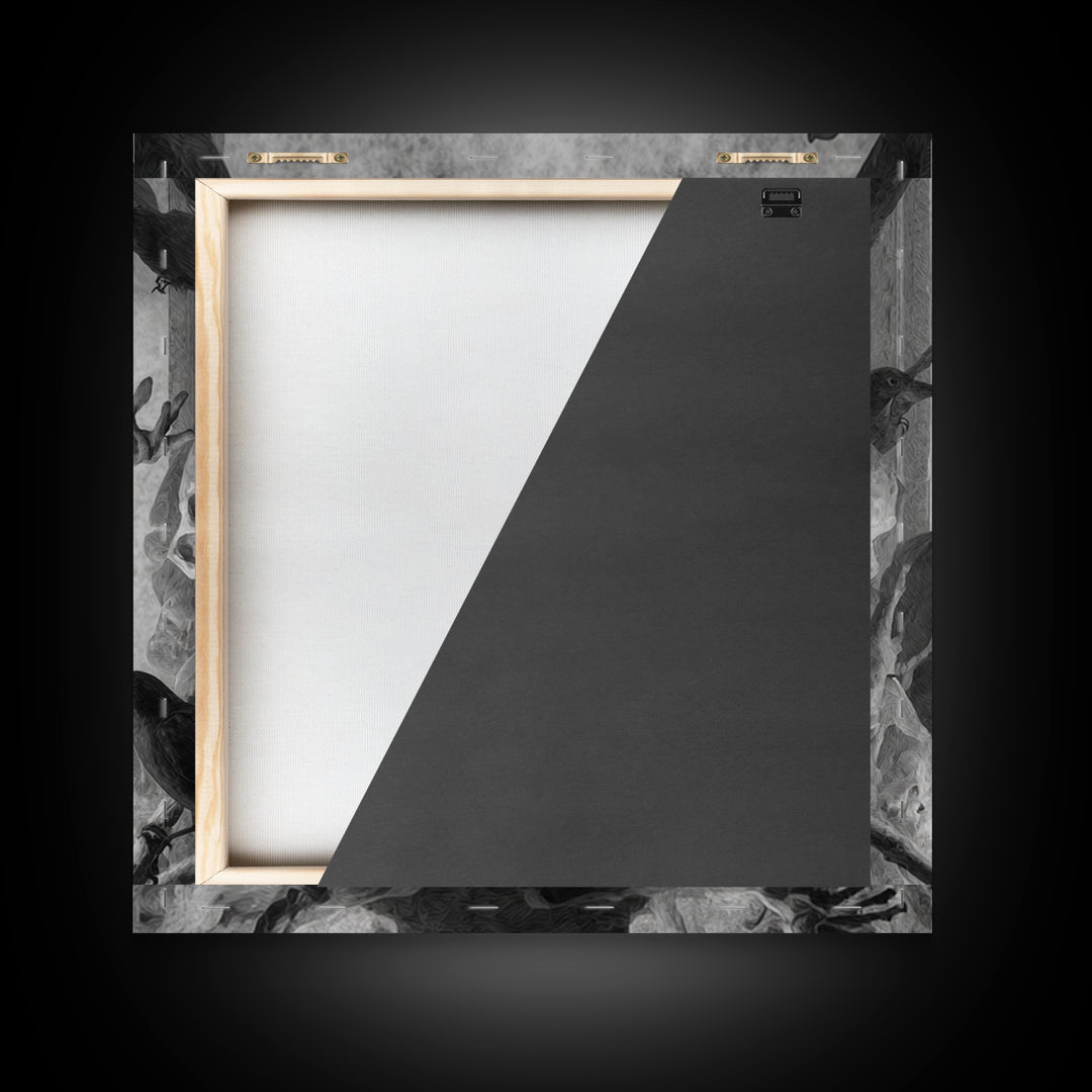 The Bone-Handled Lantern, Symbolist Dream Art, Square Wall Art, Gothic Horror Wall Art, Canvas Print, Halloween Wall Art