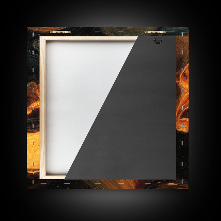 The Bone-Handled Lantern, Expressionist Gothic Art, Square Wall Art, Dark Halloween Decor, Canvas Print, Halloween Wall Art