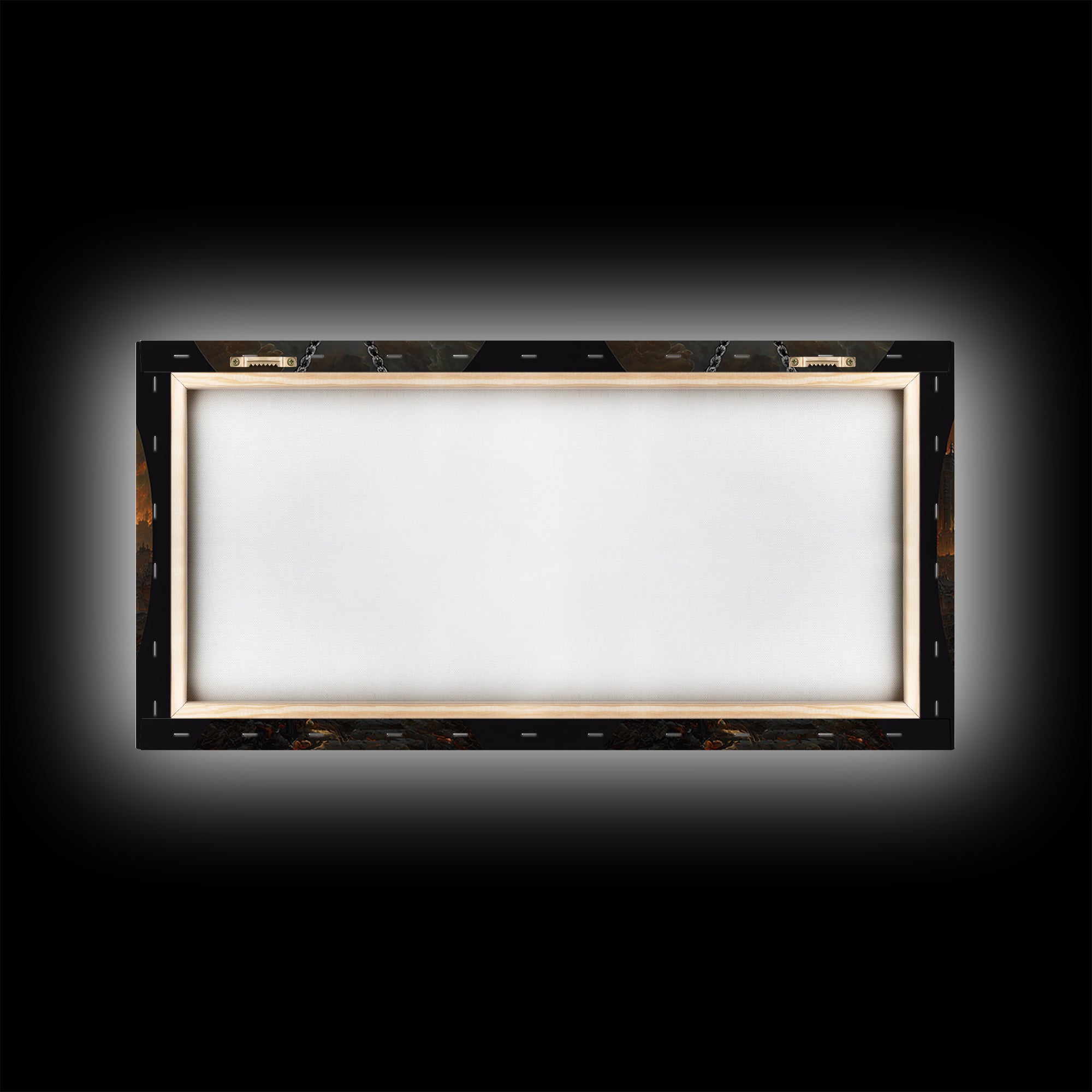 The Moonstone Amulet, Apocalyptic Romantic Art, Wide Panoramic Art, Dark Fantasy Wall Art, Framed Canvas Print, Halloween Wall Art