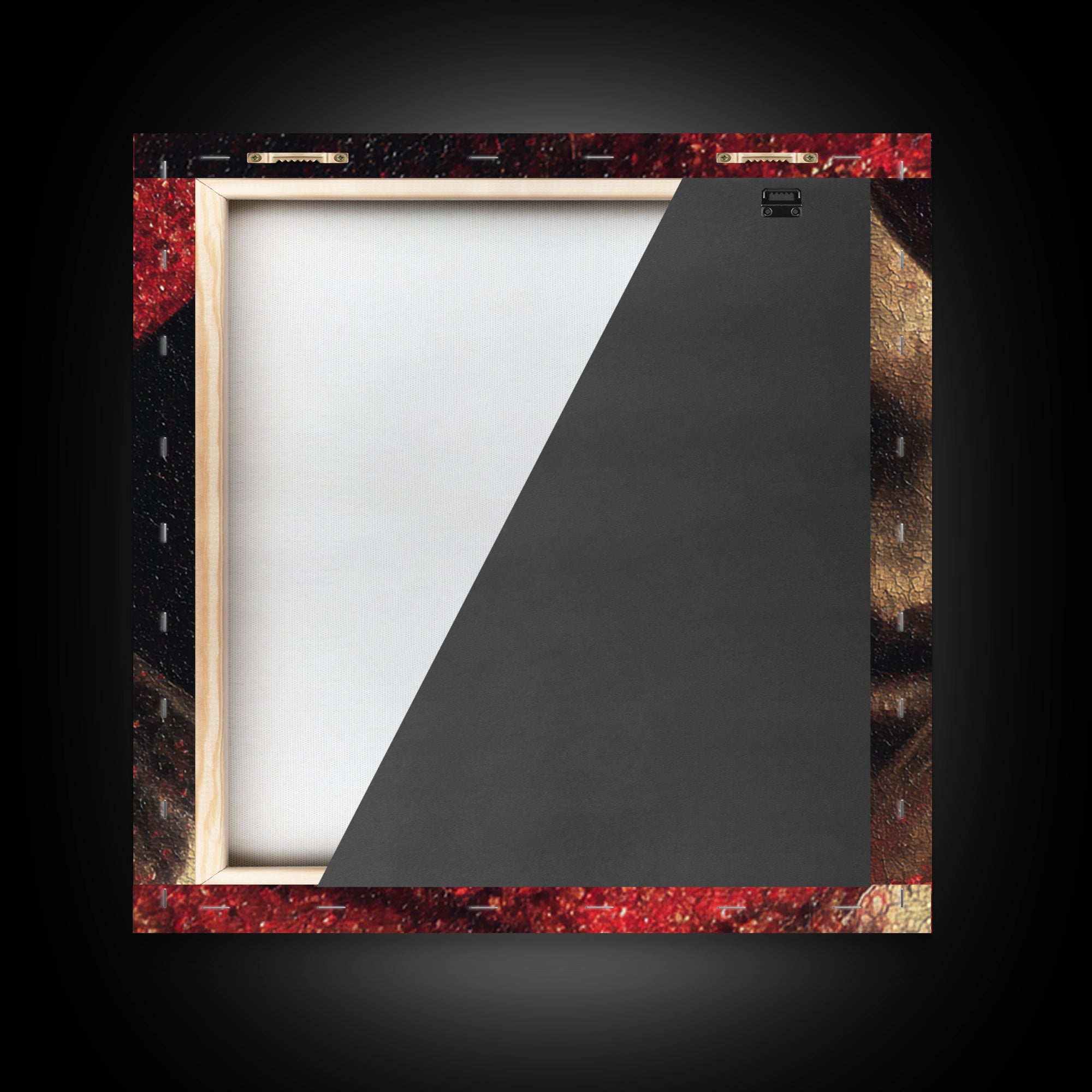 The Crimson Hourglass, Symbolist Dream Art, Square Wall Art, Dark Halloween Decor, Canvas Print, Halloween Wall Art, Macabre Wall Art