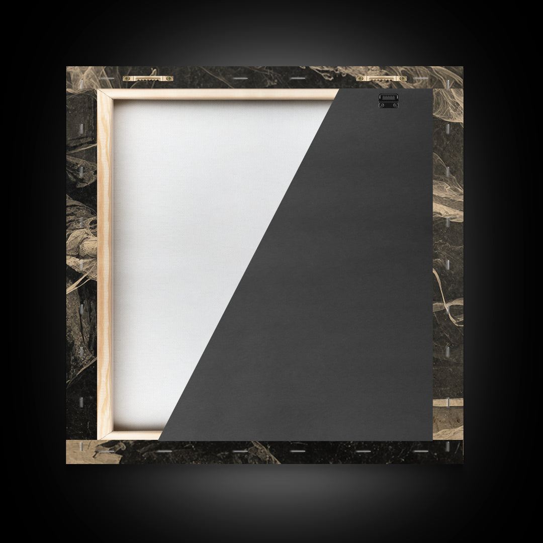 The Haunted Portrait, Decadent Gothic Art, Square Wall Art, Dark Halloween Decor, Framed Canvas Print, Halloween Wall Art