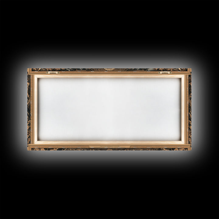 Art Nouveau Witchcraft, Northern Renaissance Horror, Wide Panoramic Art, Dark Fantasy Wall Art, Framed Canvas Print