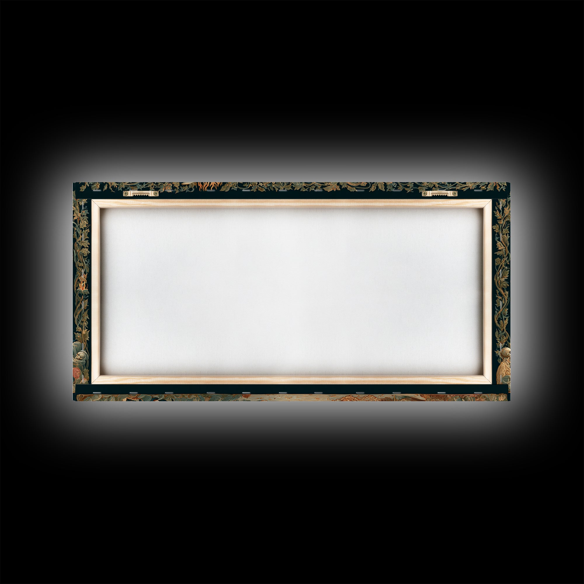 Medieval Danse Macabre, Visionary Gothic Art, Wide Panoramic Art, Dark Fantasy Wall Art, Framed Canvas Print, Halloween Wall Art