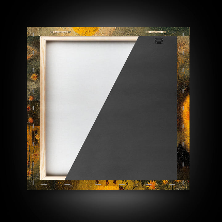 1950s Halloween Nostalgia, Symbolist Dream Art, Square Wall Art, Dark Halloween Decor, Canvas Print, Halloween Wall Art