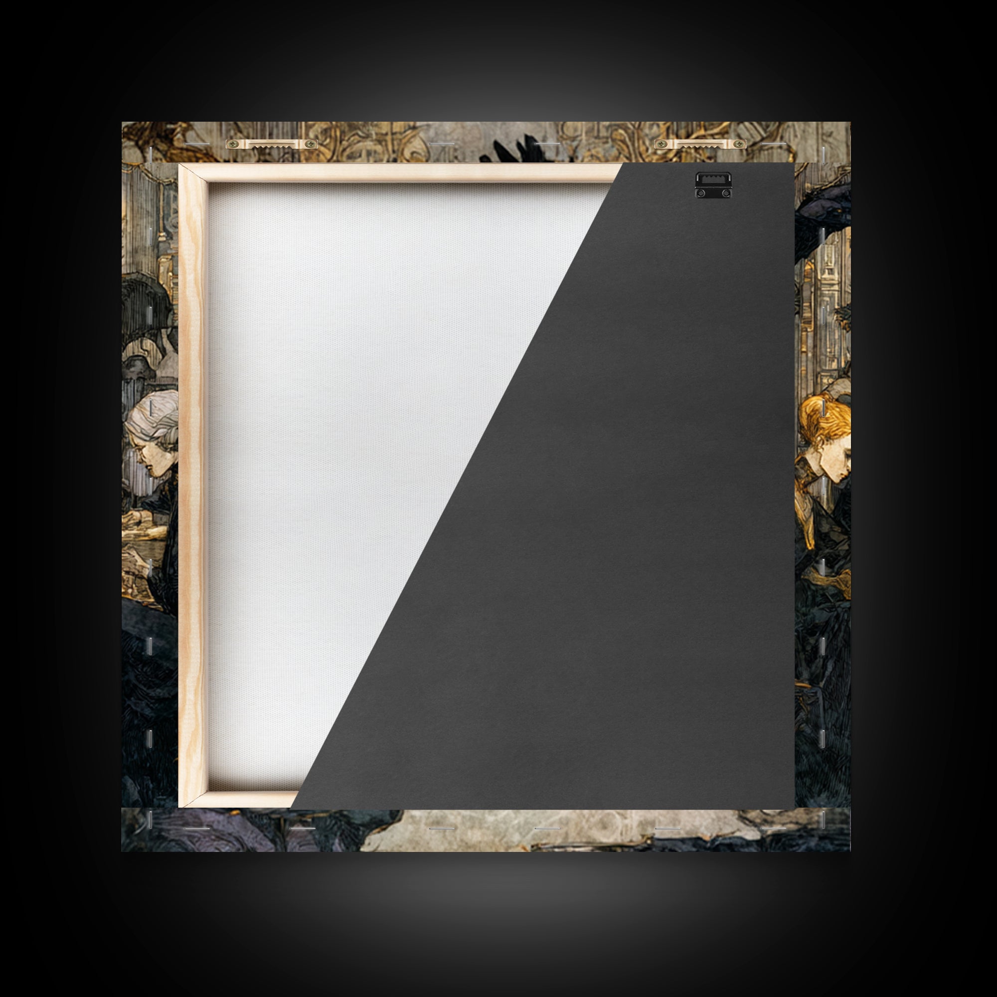 Dark Academia Halloween, Dark Symbolist Art, Square Wall Art, Dark Fantasy Wall Art, Framed Canvas Print, Halloween Wall Art
